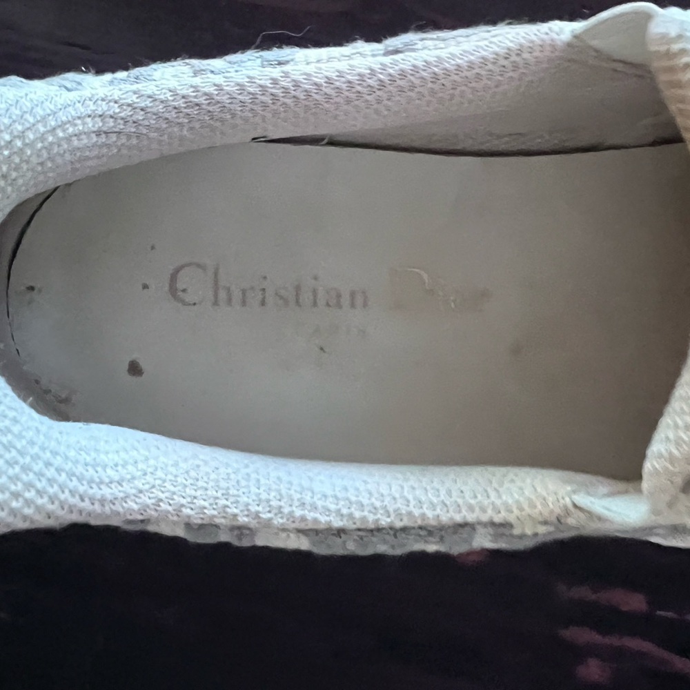 Christian Dior Solar Oblique Grey White slip on women’s sz 37 6.5-7 - Picture 8 of 16